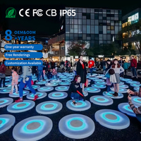 Dalles de sol interactives LED Rainbow Run DMX512 pour DJ, avec capteur automatique, parfaites pour les centres commerciaux et les parcs en période des fêtes