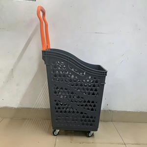 340L Heavy Load Supermarket Shopping <b>Cart</b> Wire Mesh Large Capacity Silent Swivel Wheels Grocery Retail <b>Rolling</b> Use Set Kit - Product Image 3