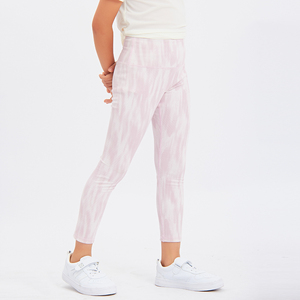 LOGO personalizzato Sport per bambini allenamento attivo abbigliamento Yoga <span class=keywords><strong>ginnastica</strong></span> ritmica <span class=keywords><strong>Leggings</strong></span> a coste per ragazze bambini - Product Image 1