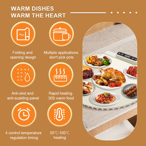 Novedades: Almohadilla Térmica Eléctrica Portátil de Silicona, Flexible y Plegable, Calentador de Alimentos para Cocina, Bandeja Calentadora Enrollable - Product Image 2