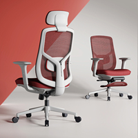 Chaise de bureau ergonomique moderne en maille avec vérin à gaz, accoudoirs réglables, soutien lombaire, design confortable pour longues sessions assises Xinda Clover