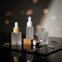 Flacons compte-gouttes carrés en verre dépoli de 10 ml, sérigraphiés, pour huiles essentielles, parfums, voyage, rechargeables, conteneurs cosmétiques