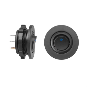 Interrupteur à bouton-poussoir rond 12V 20A avec indicateur LED, montage sur panneau, pour voiture, bateau, marine - Product Image 2