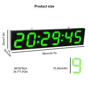 Lớn Hai Mặt 6 "LED Hiển Thị Đồng Hồ Đếm Ngược Thiết Kế Hiện Đại Thể Thao Thời Gian Đồng Hồ Cho Ngoài Trời Chạy & Marathon Racing Đồng Hồ - Product Image 3