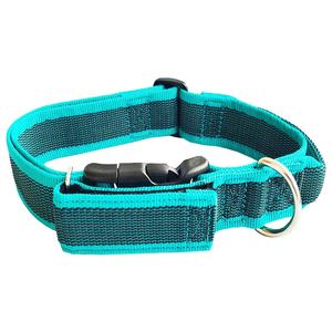 Kalung anjing taktis latihan tebal nilon hijau <span class=keywords><strong>Teal</strong></span> lapisan ganda kustom - Product Image 4