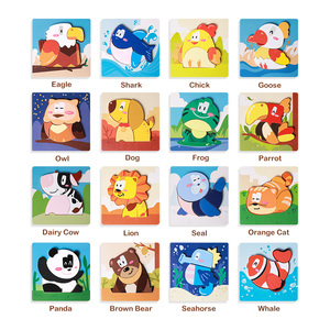 Nuovo Puzzle 3D in Legno Montessori con Animali della Fattoria, <span class=keywords><strong>Gioco</strong></span> di Abbinamento Forme, Giocattolo Educativo Sensoriale per Bambini in Età Prescolare - Product Image 5