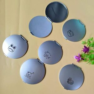 Double Sided Aluminum Pocket <b>Mirror</b> Round Silver Lens Handle <b>Mirror</b> For Makeup Beauty Use - Product Image 1