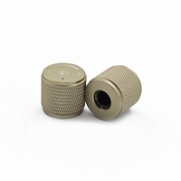 Bouton de contrôle du volume en aluminium usiné massif 19x17,5 mm, axe en D, bouton moleté pour encodeur rotatif, potentiomètre pour amplificateur audio
