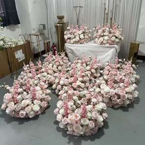 Ofertas Relámpago GreenLife: Centros de Mesa de Flores de Seda de 60 cm con Rosas Blancas y Rosas para Decoración de Restaurantes - Product Image 5