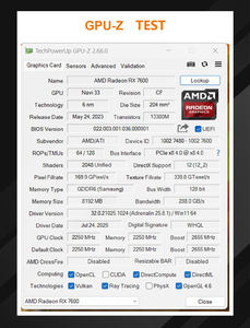 การ์ดจอเกมมิ่ง 7600 8G GDDR6 PCIe 4.0 พัดลมคู่ 2250-2655MHz 128 บิต ประสิทธิภาพสูง ความเร็วคล็อก 2250-2655MHz เพื่อประสิทธิภาพที่เหนือกว่า - Product Image 6