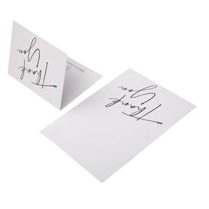 Carta di ringraziamento per le piccole aziende stampa digitale piegata di forma bianca personalizzata 200x150mm 300gsm - Product Image 1