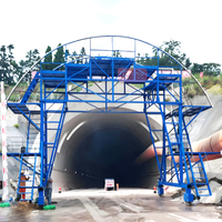 Chariot intelligent 4x4 robuste en acier Q235 pour pulvérisation automatique et durcissement, idéal pour l'entretien des tunnels et le revêtement secondaire du béton