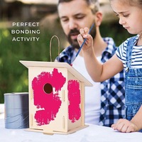 12 nichoirs en bois-Ensemble d'arts et d'artisanat en vrac pour enfants pour filles et garçons-12 kits de nichoirs en bois non finis bricolage