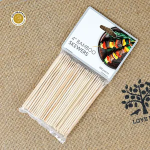 OOLIMA Customization BBQ Bamboo Skewer Sticks Outdoor Bamboo Roasting Sticks Bamboo Skewer
