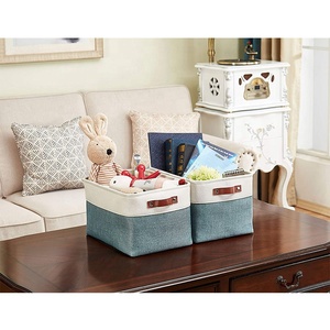 Foldable Storage Bin Collapsible Fabric Storage <strong>Basket</strong> <strong>Cube</strong> <strong>with</strong> Handles for Organizing Shelf Nursery Home - Product Image 5