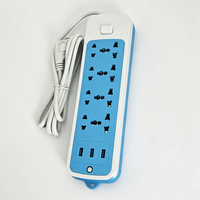 Stop Kontak Grosir Pabrik Anjehold 8 Outlet 3 USB Pengisi Daya Desktop Multi Plug Dapat Dipasang di Dinding untuk Kantor