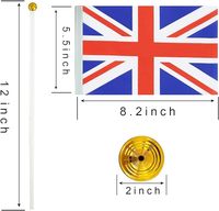 Vente en gros de drapeaux de table de haute qualité de différents pays drapeaux de table décoratifs en polyester avec mât et base