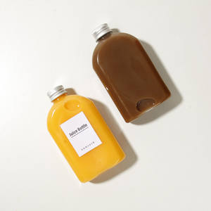 Bouteilles de jus de fruits en plastique plat PET de 16 oz de qualité alimentaire avec bouchons à vis en aluminium Bouteille d'eau minérale PET transparente sans Bpa - Product Image 6