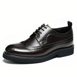 Chaussures Derby Homme Haut de Gamme Personnalisées en Cuir Pleine Fleur Décontractées Respirantes à Semelle Souple avec Détails Brogue - Product Image 6