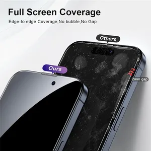 Protector de Pantalla HD de Fácil Instalación y Resistente al Polvo Yangpaly para <span class=keywords><strong>iPhone</strong></span> 16 15 14 Plus 13 12 <span class=keywords><strong>11</strong></span> Pro Max X XS XR, Película de Vidrio Templado - Product Image 4