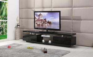 <span class=keywords><strong>Meuble</strong></span> <span class=keywords><strong>TV</strong></span> <span class=keywords><strong>blanc</strong></span> ou <span class=keywords><strong>noir</strong></span> de haute qualité, support d'unité de divertissement, étagère en verre <span class=keywords><strong>LED</strong></span> haute brillance - Product Image 2