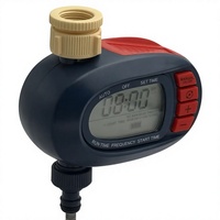 Programmateur d'arrosage automatique pour tuyau d'arrosage de jardin avec écran LCD, alimentation 2 piles AA, entrée BSP et sortie à connexion rapide, pour extérieur et jardin