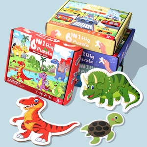 Gioco 3D in <span class=keywords><strong>Legno</strong></span> per Bambini 2-4 Anni, <span class=keywords><strong>Puzzle</strong></span> 6-in-1 con <span class=keywords><strong>Animali</strong></span> e Mezzi <span class=keywords><strong>di</strong></span> Trasporto, Vita Marina Cartoon, 51-100 Pezzi - Product Image 2
