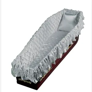 F03 # couleur bleu clair personnalisée Quilting treillis satin cercueil cercueil doublure pas cher prix cercueil intérieur doublure ensemble tissu funéraire