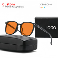 Gafas de Computadora con Marco Óptico Sólido TR90 Retro de Fábrica, Ligeras, de Diseño, para Hombre y Mujer, Antideslumbrantes, Personalizadas, Anti Luz Azul