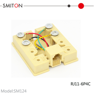 Boîtier <span class=keywords><strong>de</strong></span> jonction téléphonique RJ11 à 6 broches, 4 cœurs, à montage en surface, type rosette 6P4C - Product Image 4