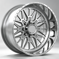 Jante de camion forgée et polie à déport profond 24*12 pouces 6x139.7 8x170 8x180 8x165.1 pour Ford F150 F250 GMC Chevy RAM 2500 1500