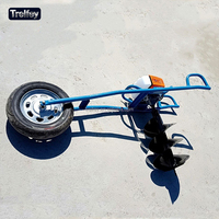 Tarière thermique 99cc à une roue avec tarières de 8, 10, 15, 20, 25 cm pour fermes et vergers