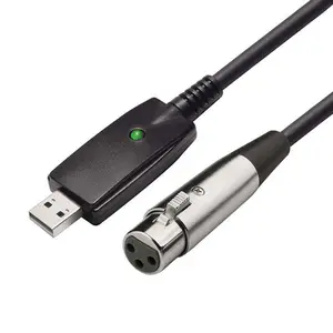 USB 마이크 케이블 XLR-USB 10 FT 상호 연결 USB 케이블
