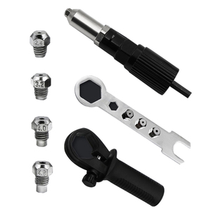 <span class=keywords><strong>Adaptador</strong></span> de pistola de remache eléctrico, <span class=keywords><strong>adaptador</strong></span> de <span class=keywords><strong>taladro</strong></span> de pistola de tuerca de remache de 2,4mm-4,8mm, herramienta de remachado de extracción de tuerca de inserción inalámbrica - Product Image 5