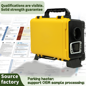 Chauffage diesel portable XMZ-HTB1 jaune avec réservoir intégré de 6 L, kit de <span class=keywords><strong>recirculation</strong></span>, silencieux rotatif et écran LCD pour camping-car et camion - Product Image 6