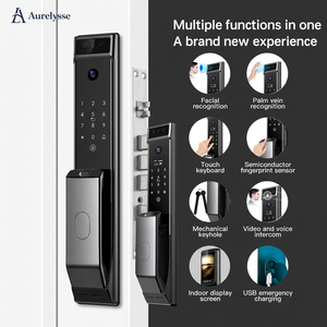 Cerradura Biométrica Aurelysse sin Contacto para Palma de la Mano con Verificación Subdérmica y Seguridad Anti-Clonación para Villas de Lujo Exclusivas - Product Image 2