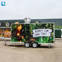Remorque alimentaire mobile pour glaces molles avec fenêtre de service spéciale, cuisine de concession mobile pour centre commercial, boutique de desserts glacés éphémère