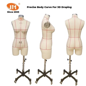 Mannequin de présentation JUN MEI B75 34B en fibre de verre réglable pour lingerie, maillots de bain et robes (partie supérieure du corps) pour la création de patrons - Product Image 2