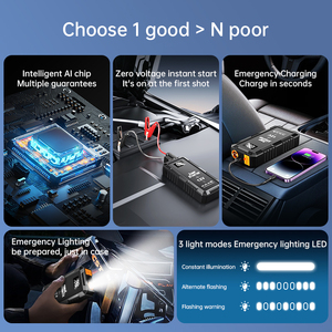 Bộ khởi động bình ắc quy ô tô khẩn cấp 5 trong 1 8000A 2000A, siêu tụ điện, đèn, di động, 12V, bộ tăng áp, sạc dự phòng - Product Image 5
