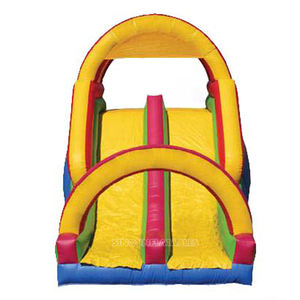 Parcours d'obstacles gonflable pour enfants arc-en-ciel commercial extérieur avec grand toboggan adapté aux locations gonflables - Product Image 4