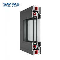 Ventana Horizontal Moderna y Robusta de PVC con Triple Vidrio Aislante de Acero Inoxidable, Certificación Energy Star para Apartamentos, Sayyas.windows DC88