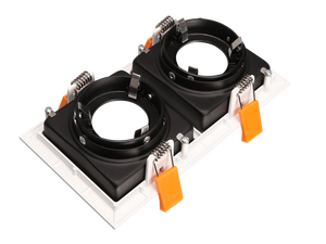 Fabrik-Bestseller SQ2-S Doppelkopf Rechteckiger Verstellbarer Gitter-Einbaustrahler COB Einbauleuchte Ring Aluminium-Fittings <span class=keywords><strong>Evolite</strong></span> - Product Image 3