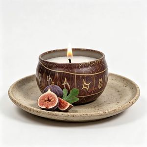 Contenants décoratifs pour bougies, vases métalliques de luxe vides avec couvercle pour le remplissage de cire de soja, emballage et présentation assortis - Product Image 1