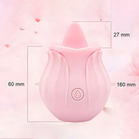 Vibrateur Rose Rose, 10 Modes de Léchage de Langue, Portable et Étanche, Vente en Gros Usine