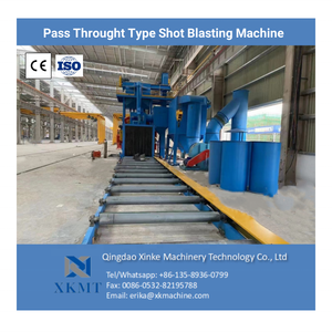 Machine de grenaillage CE Q69 pour plaques d'acier/poutres en H, type convoyeur à rouleaux automatique, machine de sablage à passage continu - Product Image 6