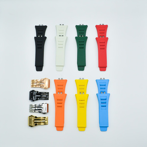 Bracelet de montre connectée tendance 44mm 45mm pour <span class=keywords><strong>Apple</strong></span> <span class=keywords><strong>Watch</strong></span> Series 6 7 8 – Sangle de luxe en caoutchouc - Product Image 6