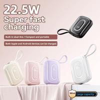 Kit de charge rapide Type-C 22,5 W, batterie au lithium polymère 10000 mAh, mini, transparente, portable, sans batterie
