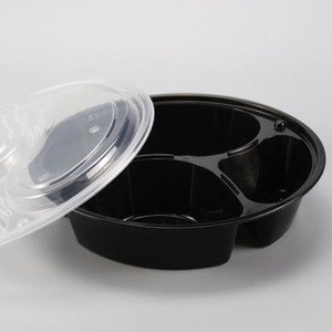 Boîtes à lunch jetables en plastique PP à 3 compartiments pour emporter les aliments, pour le pain, 22x5,5 cm - Product Image 1