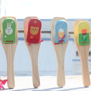 Instrumento de Percusión de Mano para Niños, Castañuelas con Mango para Bebés, Claqueta, Ayuda para la Enseñanza <span class=keywords><strong>Musical</strong></span>, Juguetes - Product Image 1