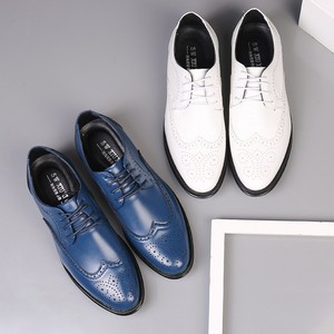 Scarpe Oxford Brogue <span class=keywords><strong>Bianche</strong></span> Premium da Uomo con Punta a Coda di Gabbiano, Suola in Gomma Confortevole, Fodera in PU, Antiscivolo, Allacciate, per Cerimonie - Product Image 5